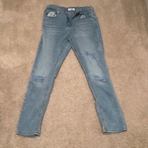 Taper Light blue Ripped jeans